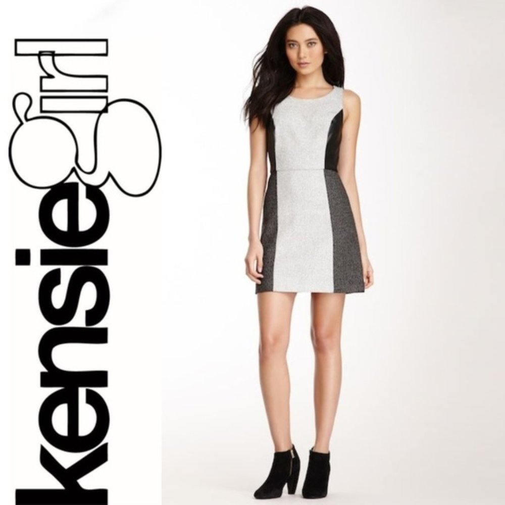 Kensie Pieced Mix Media Sleeveless Dress